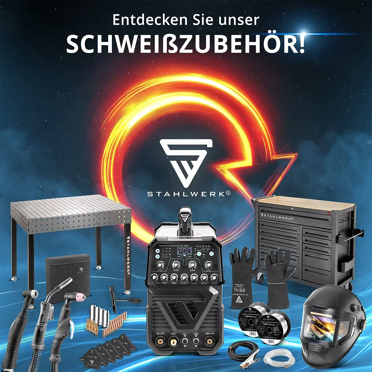 STAHLWERK Schweißgerät ARC 200 MD Digital – DC MMA Lift-TIG Inverter 200 Ampere – Bild 9
