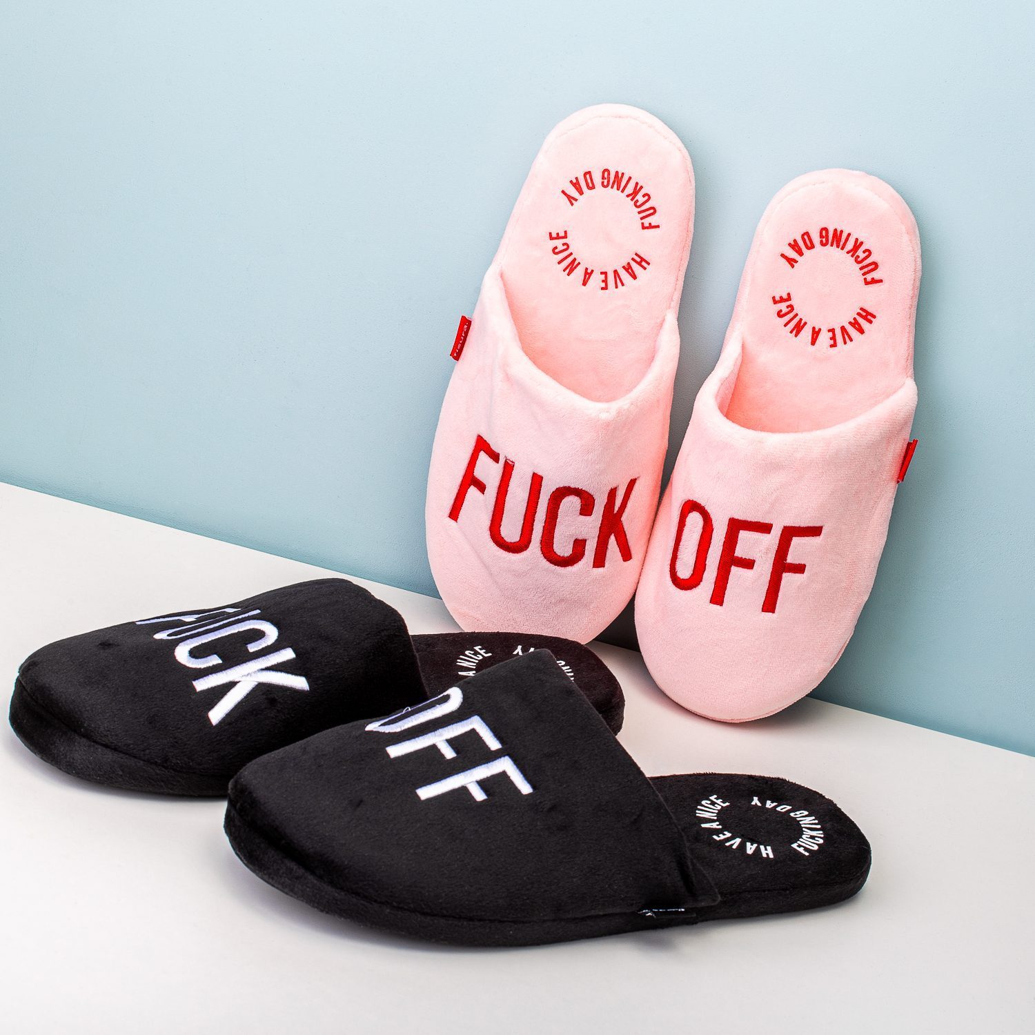 Fuck Off Hausschuhe – Bild 3